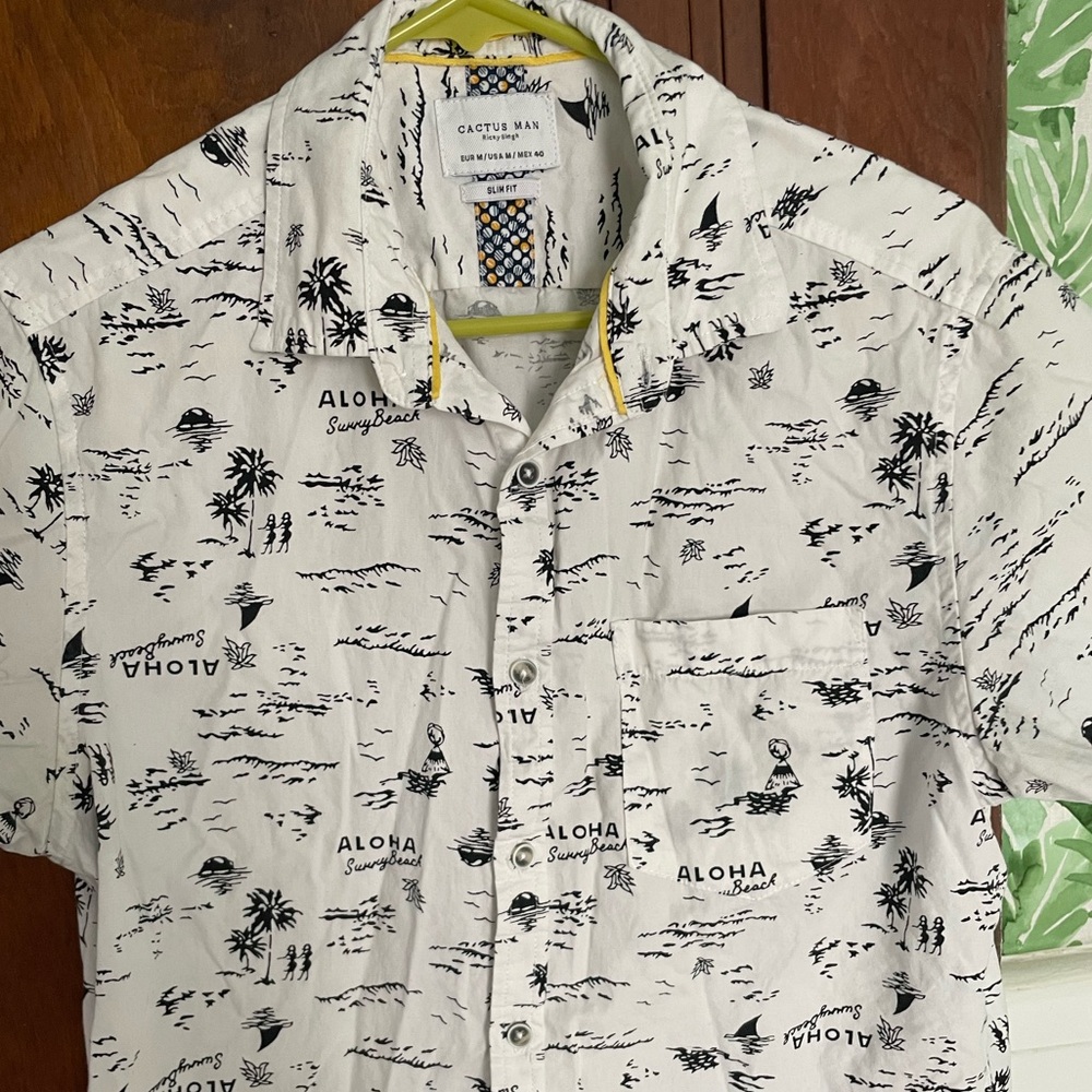 Cactus man aloha shirt